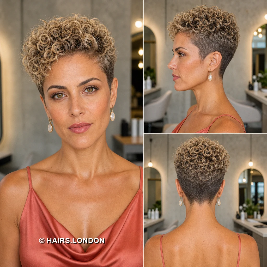 15 Blonde Pixie Cuts With Dark Roots, From Defined Curls to Sweeping Fringes Golden Ringlet Pixie