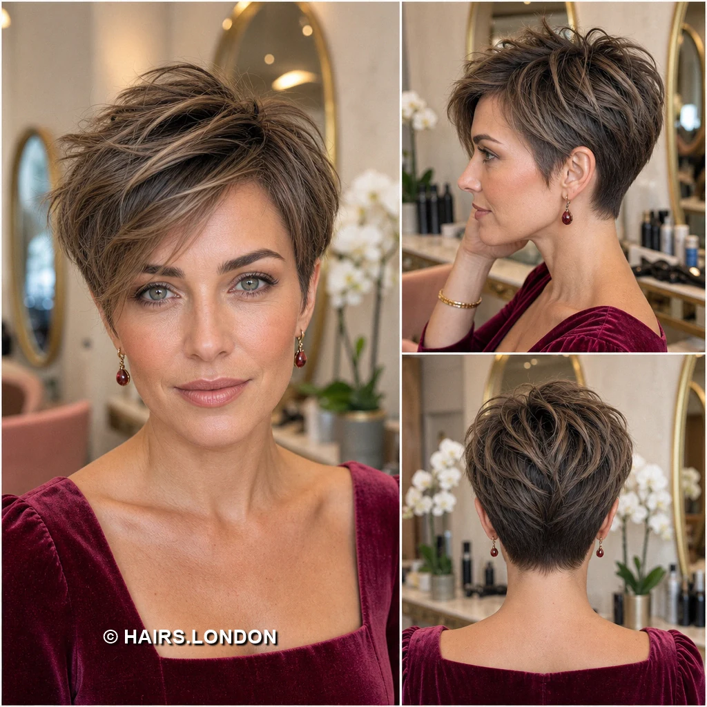 Golden Sideswept Pixie