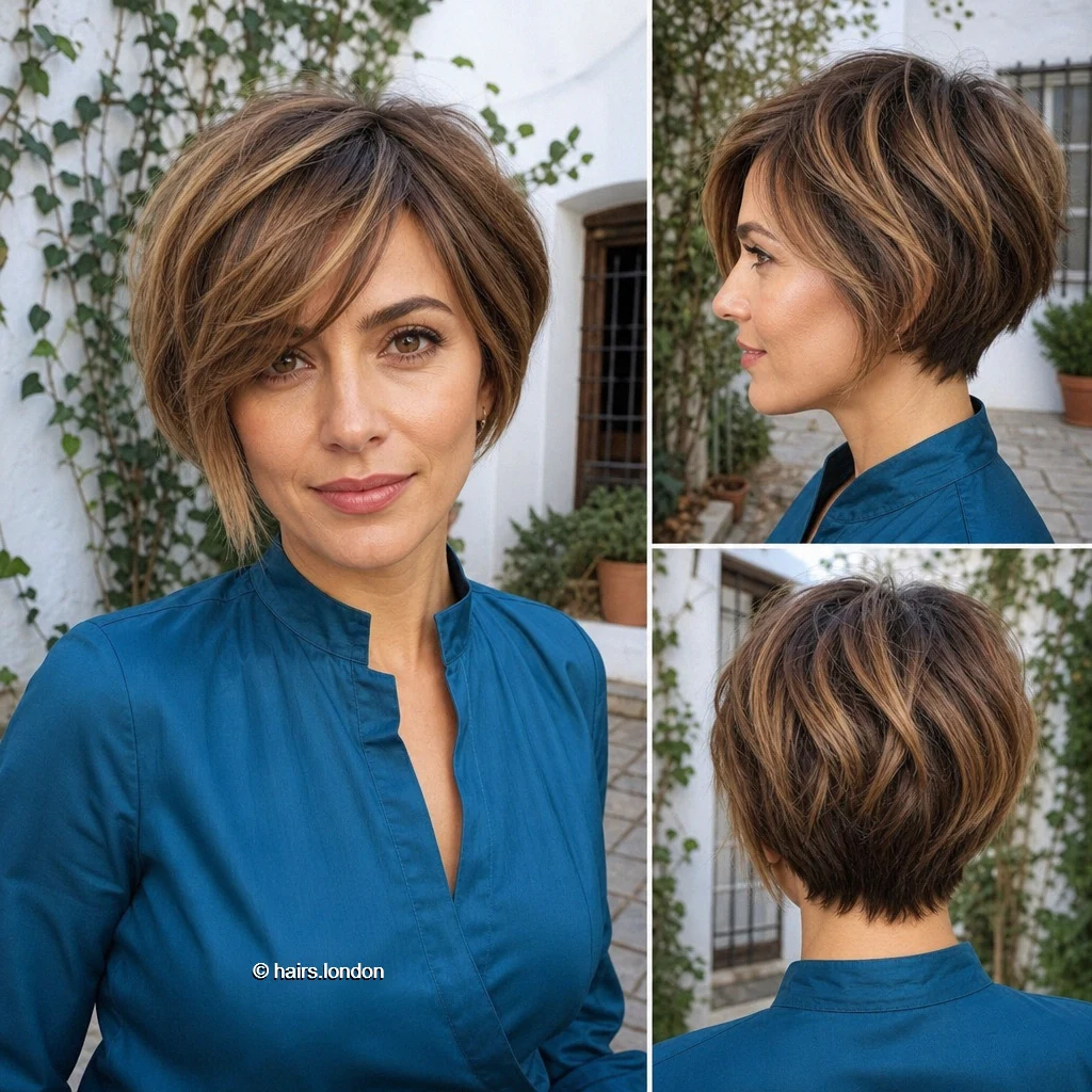 24 Bob Haircuts: From Rounded Jaw-Length Shapes to Layered Lobs Golden Stacked Bob