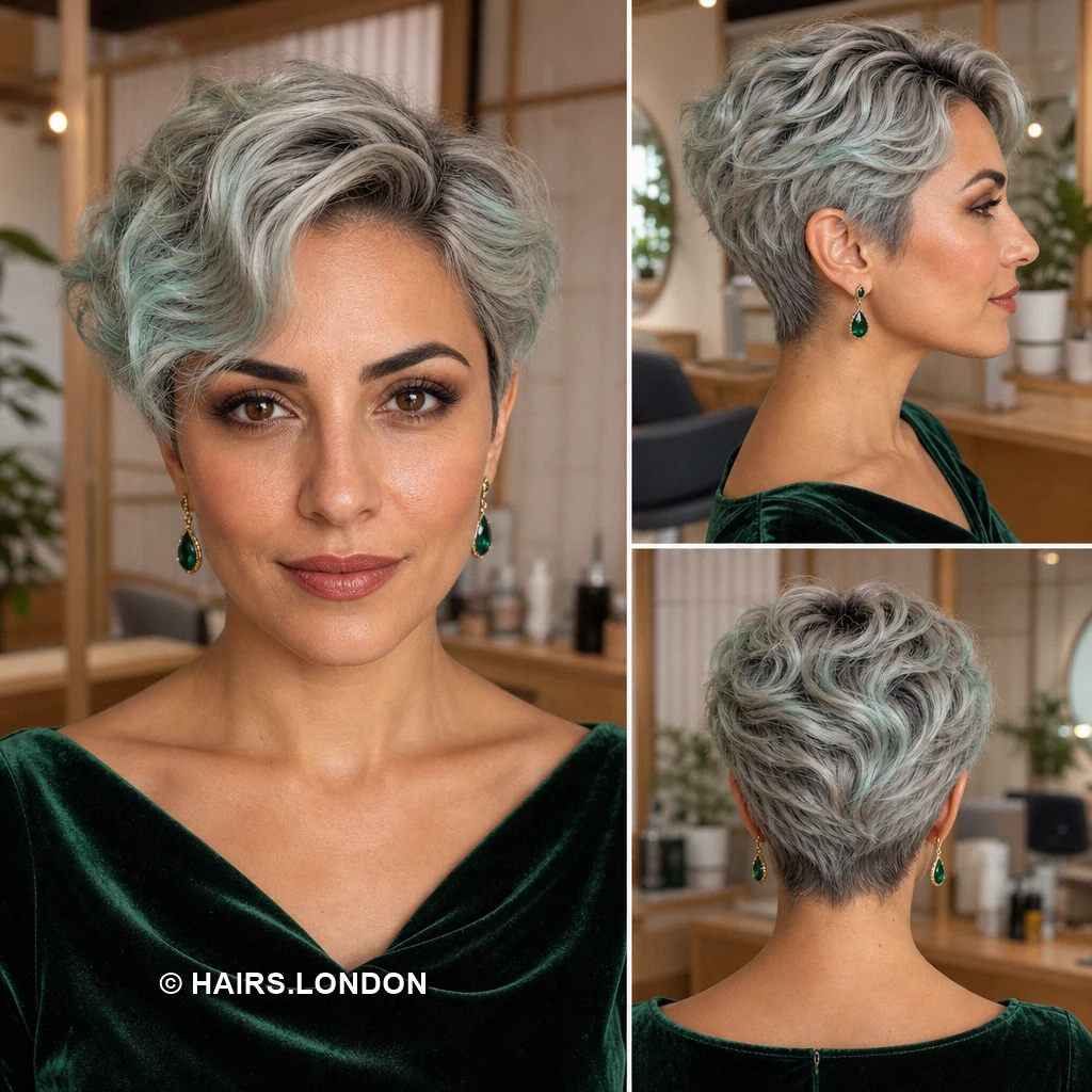 15 Pastel Pixie Haircuts with Tapered Napes and Textured Crowns Gray Brushed Pixie