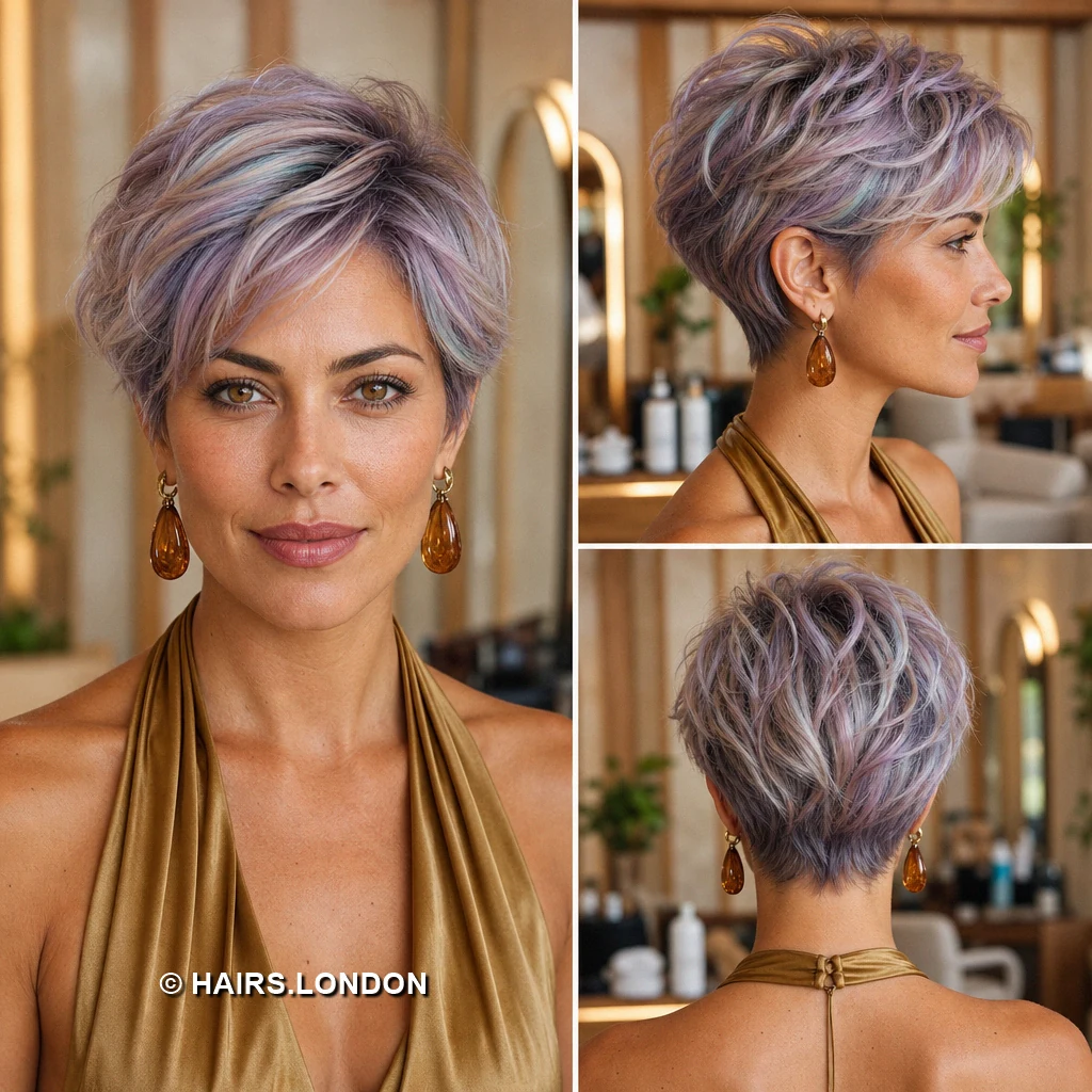 15 Pastel Pixie Haircuts with Tapered Napes and Textured Crowns Gray Cropped Pixie