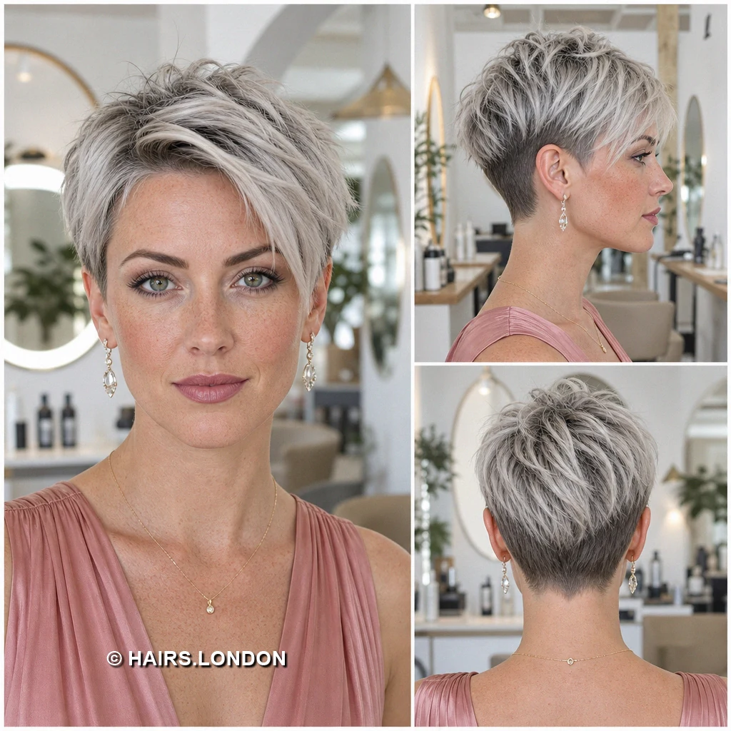20 Silver Pixie Haircuts with Tapered Napes and Textured Crowns Gray Waved Pixie