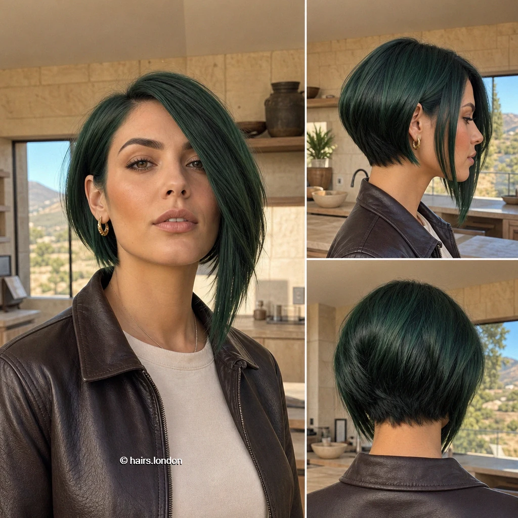 Green Asymmetrical Bob