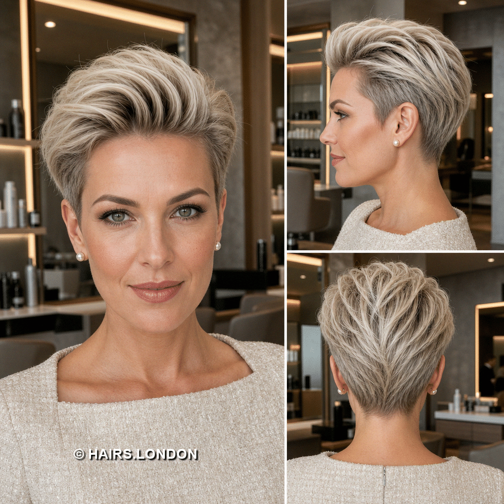18 Chic Silver Pixie Haircuts with Modern Texture and Volume high volume pearl