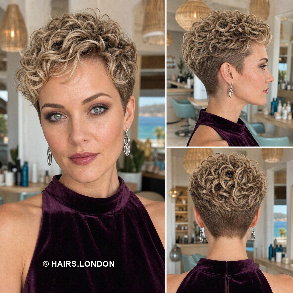 19 Blonde Pixie Haircuts with Honey Highlights and Soft Texture Honey Curly Pixie