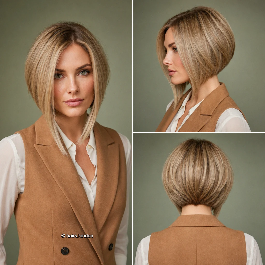 15 Blonde Bob Haircuts: Graduated Shapes, Angled Fronts and Soft Texture Honey Longfront Bob