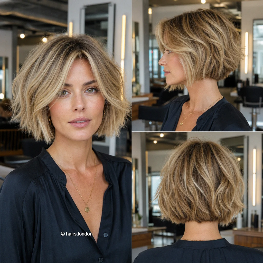 15 Blonde Bob Haircuts, From Sculpted Graduation to Soft Waves Honey Wavy Bob