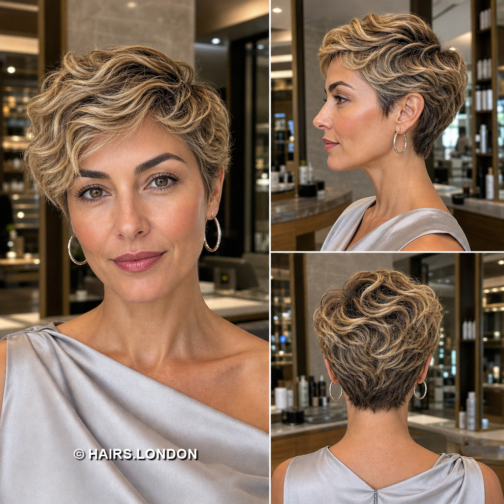 19 Blonde Pixie Haircuts with Honey Highlights and Soft Texture Honey Wavy Pixie