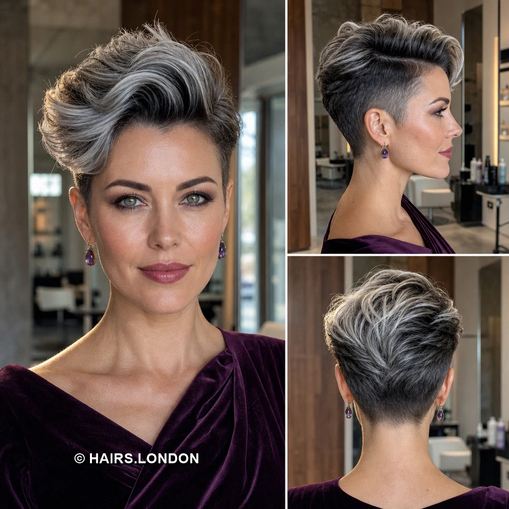 Iceblue Layered Pixie