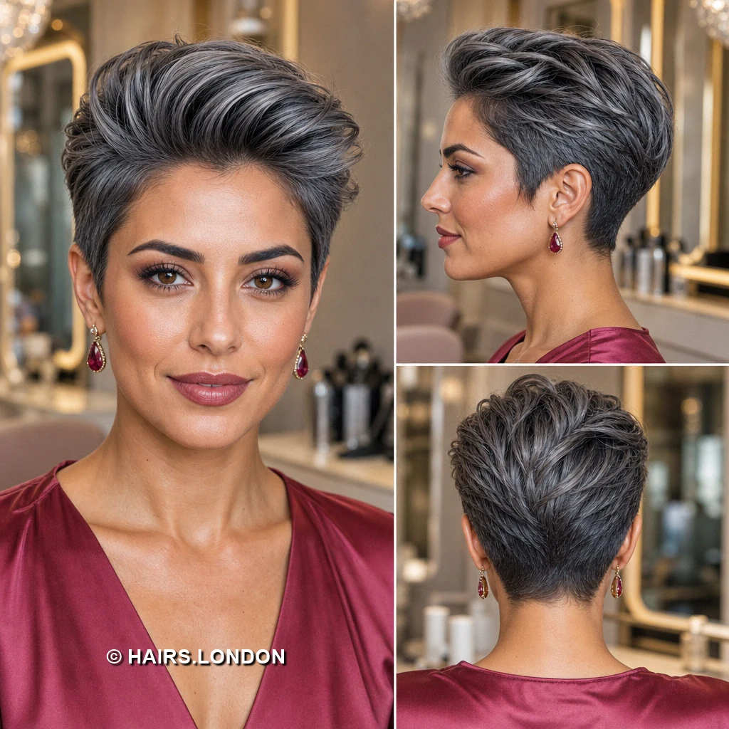 21 Silver Pixie Haircuts with Texture, Sweeping Fringes and Tapered Napes Icy Finefringe Pixie