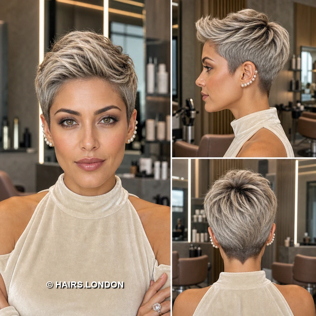 18 Short Blonde Pixie Cuts With Swept Fringes and Tapered Napes Icy Forward Pixie