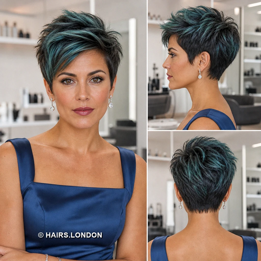 20 Teal Pixie Haircuts, from Spiky Crops to Swept Styles Icy Voluminous Pixie