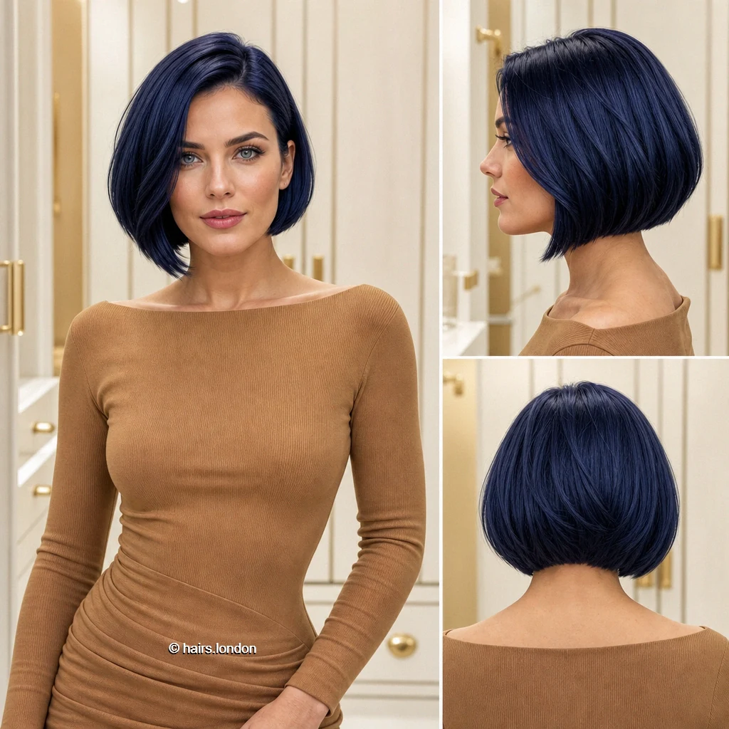 Indigo Angled Bob