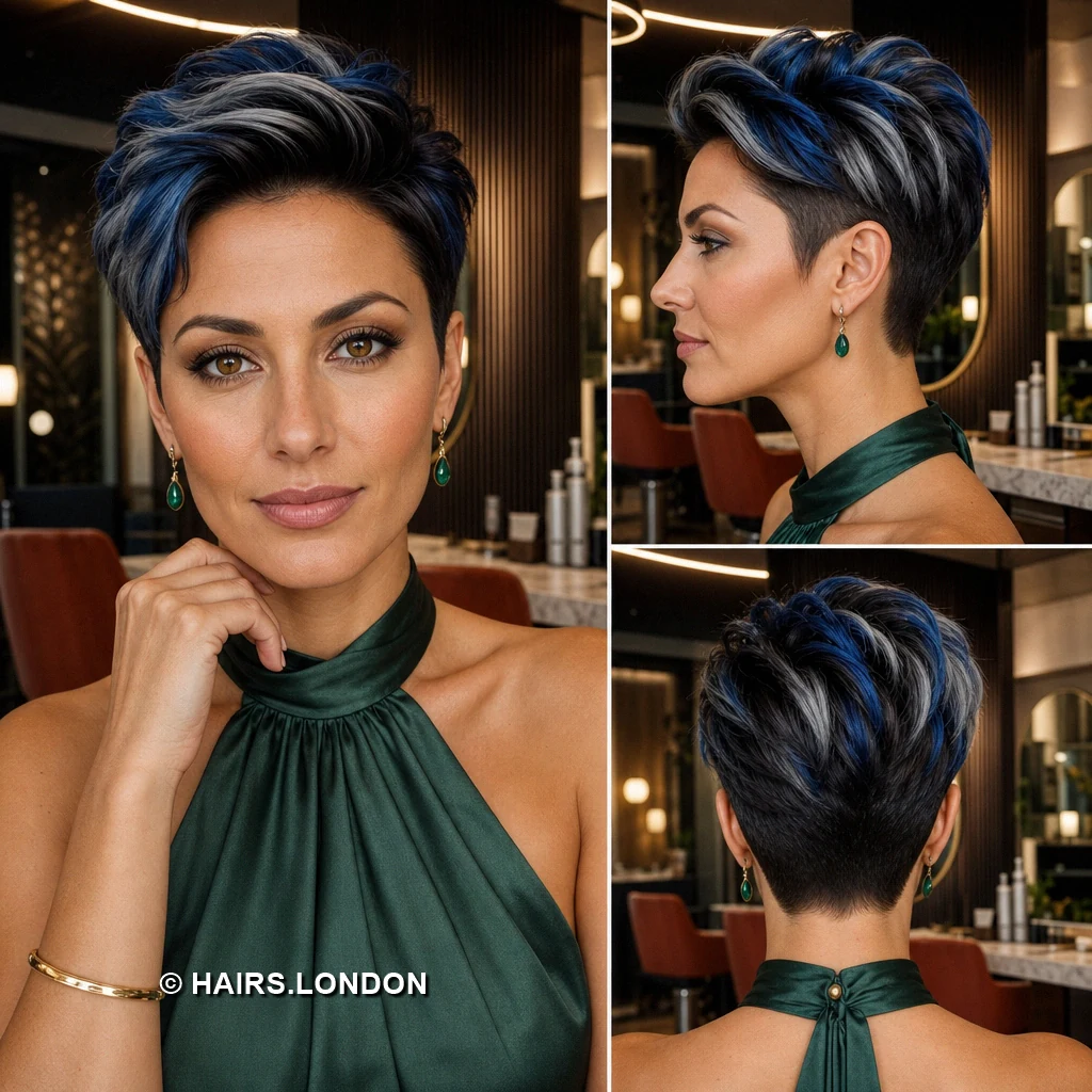 Indigo Curved Quiff