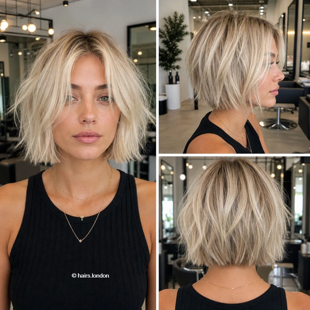 15 Blonde Bob Haircuts, From Sculpted Graduation to Soft Waves Ivory Layered Bob