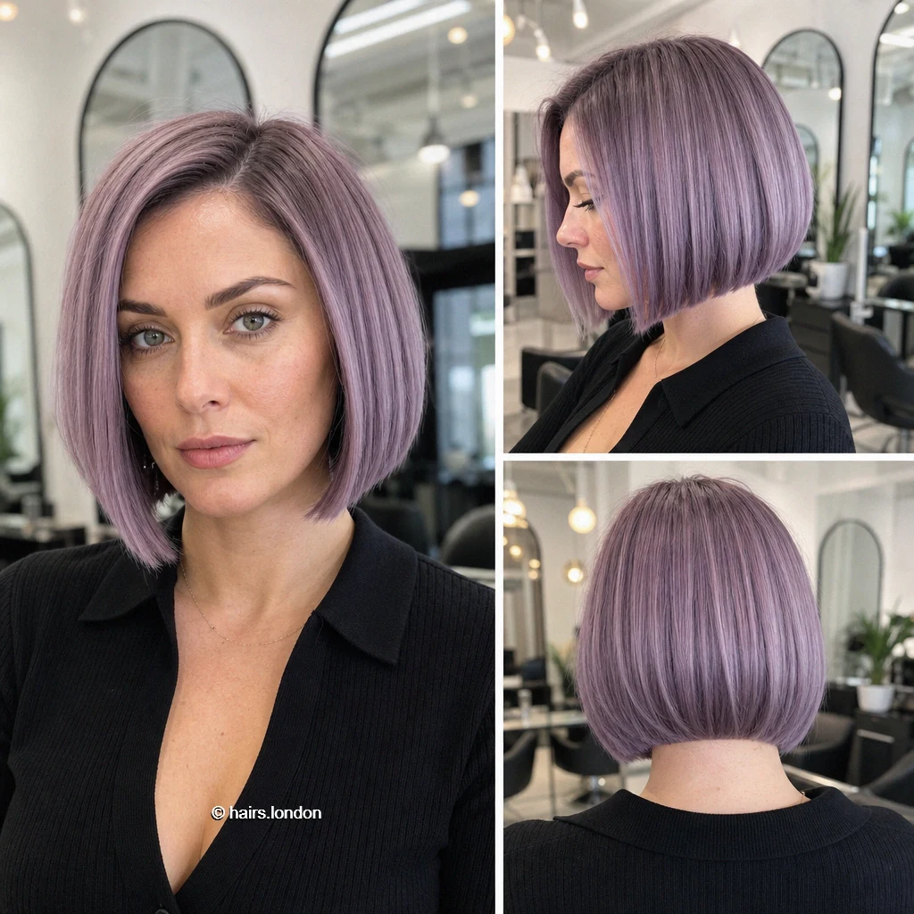 Lavender Angled Bob