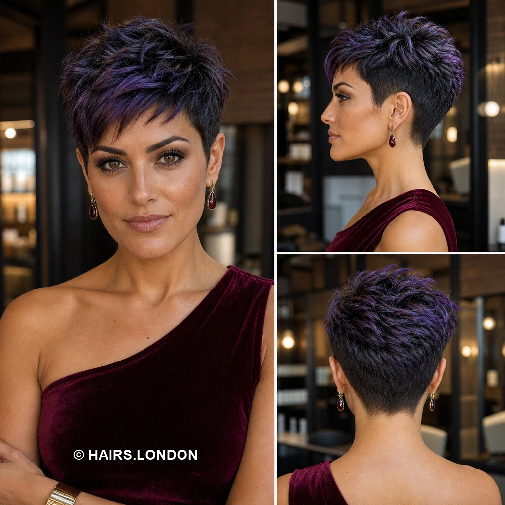 19 Lavender and Purple Pixie Haircuts With Shape, Texture, and Color Lavender Draped Fringe