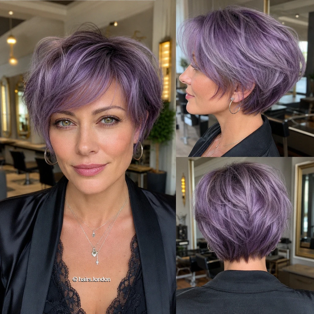 Lavender Fringe Bob