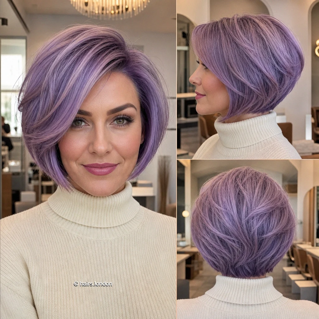 Lavender Graduated Bob