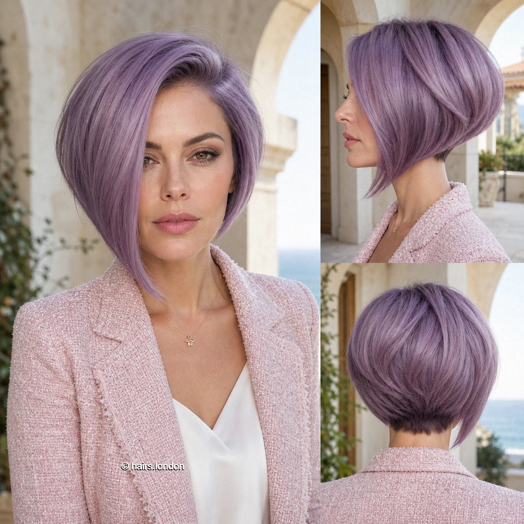 Lavender Inverted Bob