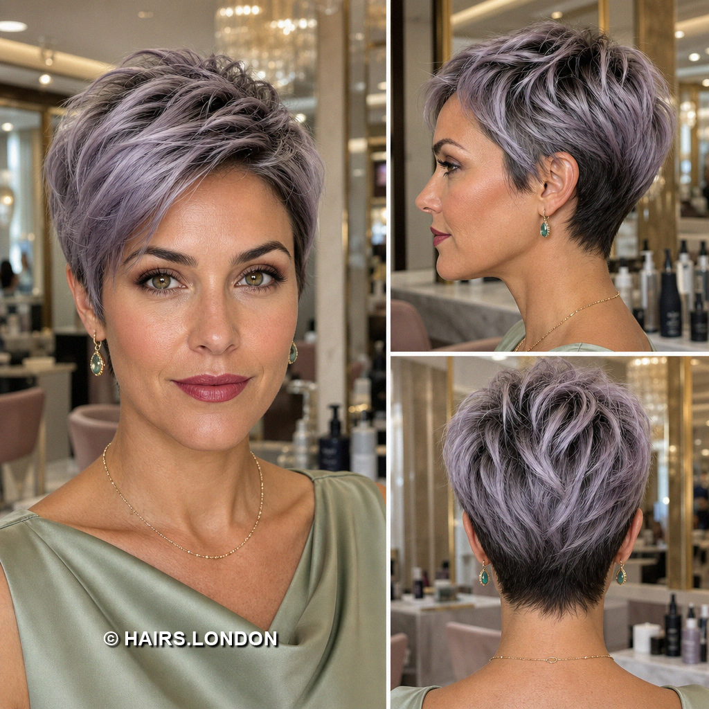 19 Purple Pixie Haircuts with Lavender Layers and Magenta Highlights Lavender Layered Pixie