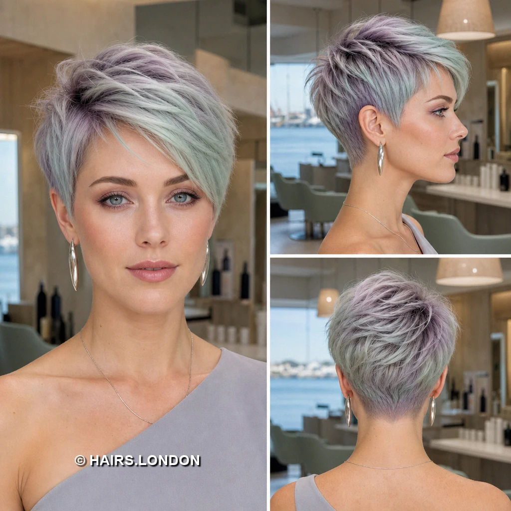 Cool-Toned Pixie Cuts: Six Ways to Wear Silver, Blue, and Lavender Lavender Mint Pixie