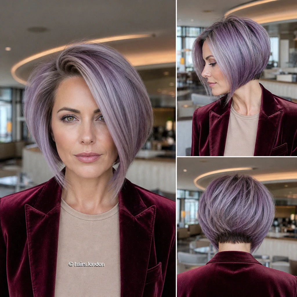 Lavender Sculpted Bob