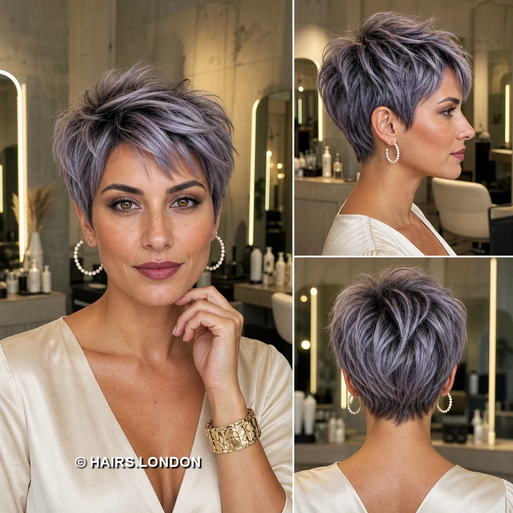 Purple Pixie Haircuts: 12 Ways to Wear a Tapered Crop Lavender Smooth Pixie