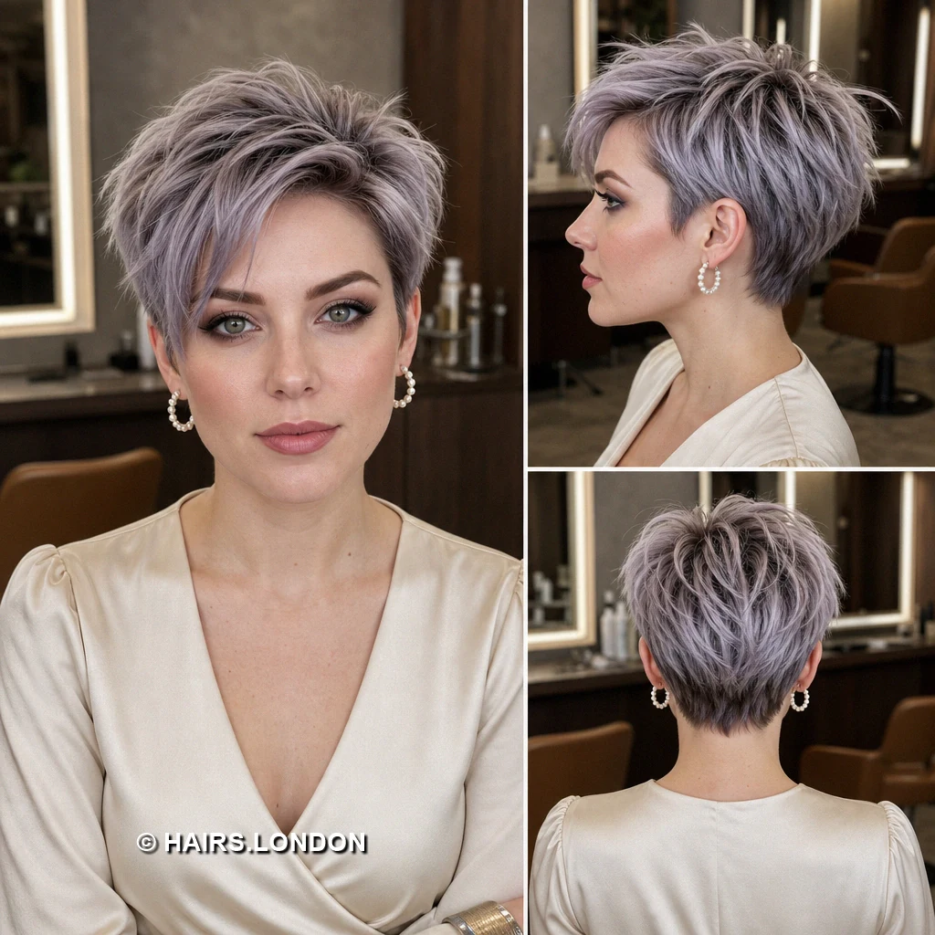 Purple Pixie Haircuts: 12 Ways to Wear a Tapered Crop Lavender Tapered Sweep