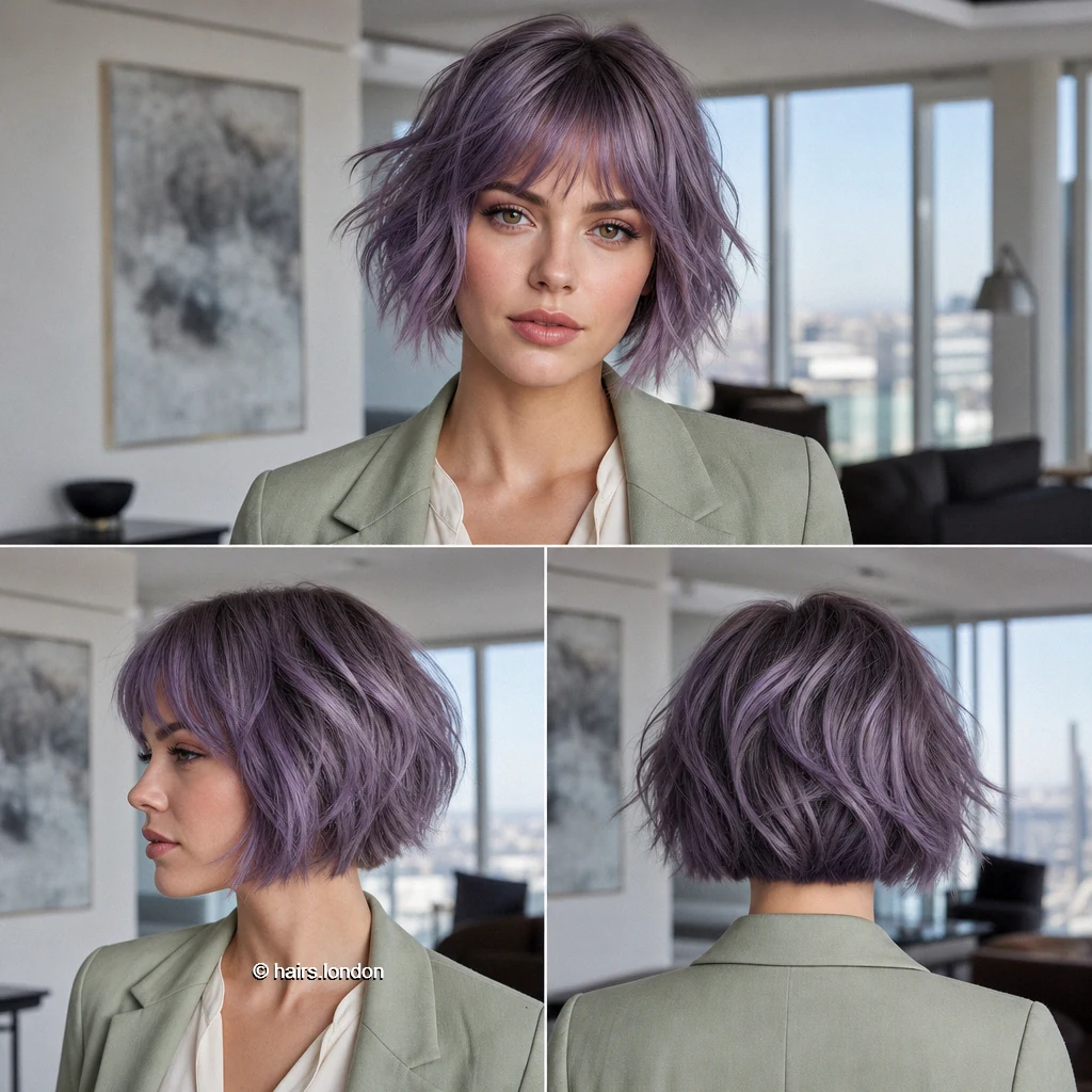 Lavender Tousled Bob