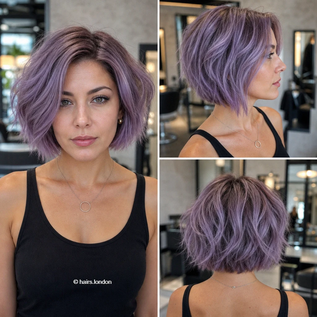 Lavender Tousled Bob
