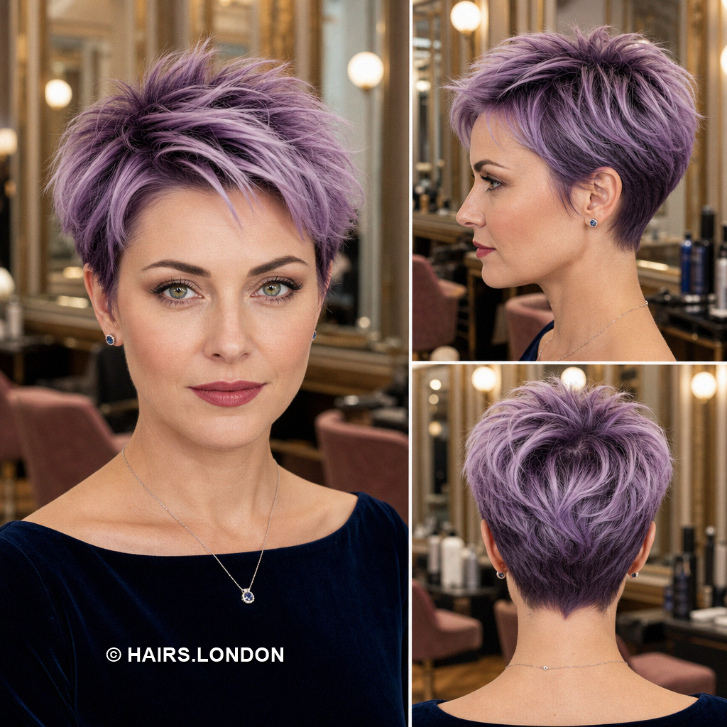 Lavender Tousled Pixie
