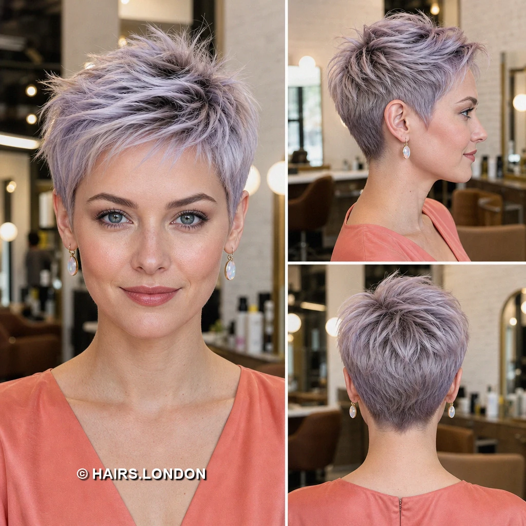 17 Pastel Pixie Haircuts with Soft Color and Textured Shape Lavender Voluminous Pixie