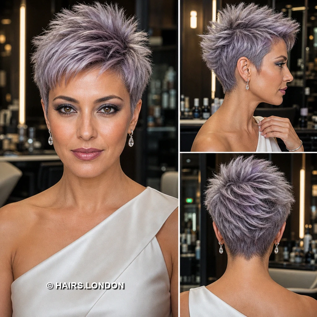 19 Lavender and Purple Pixie Haircuts With Shape, Texture, and Color Lavender Wispy Crop