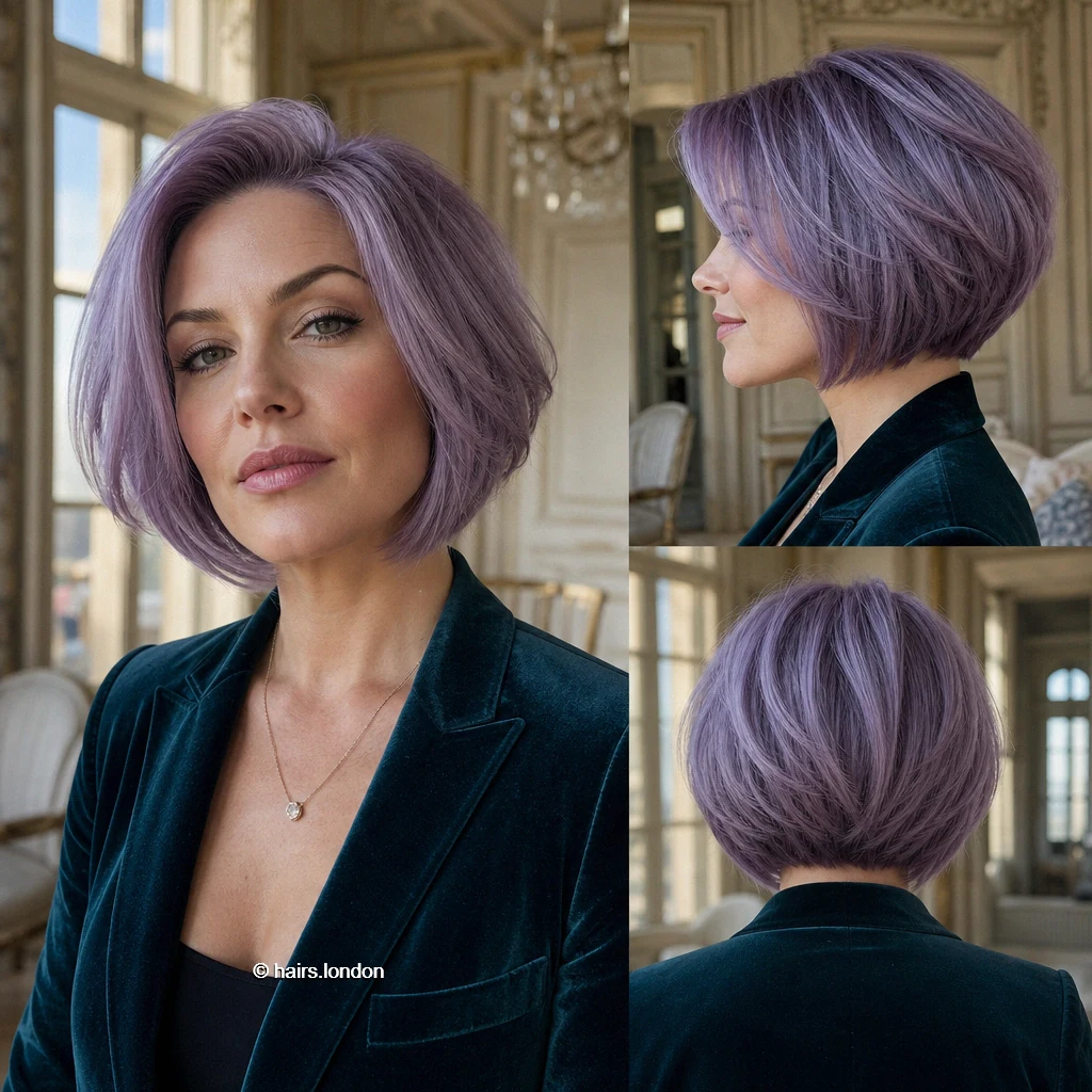 Lilac Graduated Bob