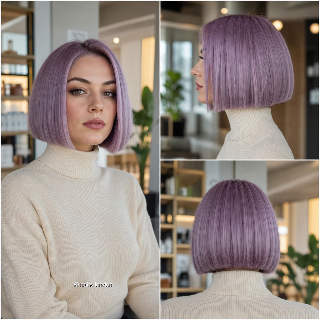 19 Purple Bob Haircut Ideas, From Sleek Lines to Soft Layers Lilac Jawline Bob