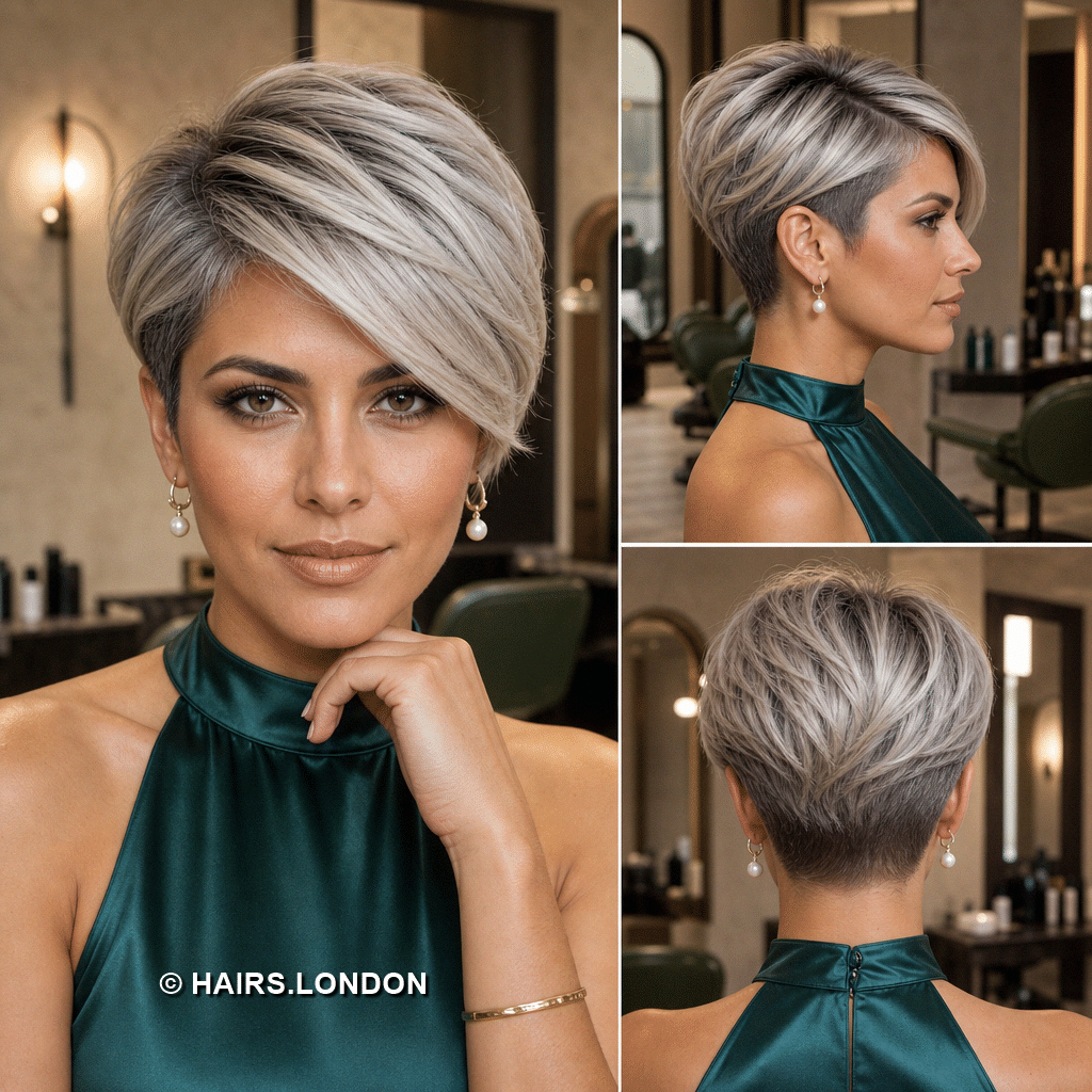 18 Chic Silver Pixie Haircuts with Modern Texture and Volume long silver side