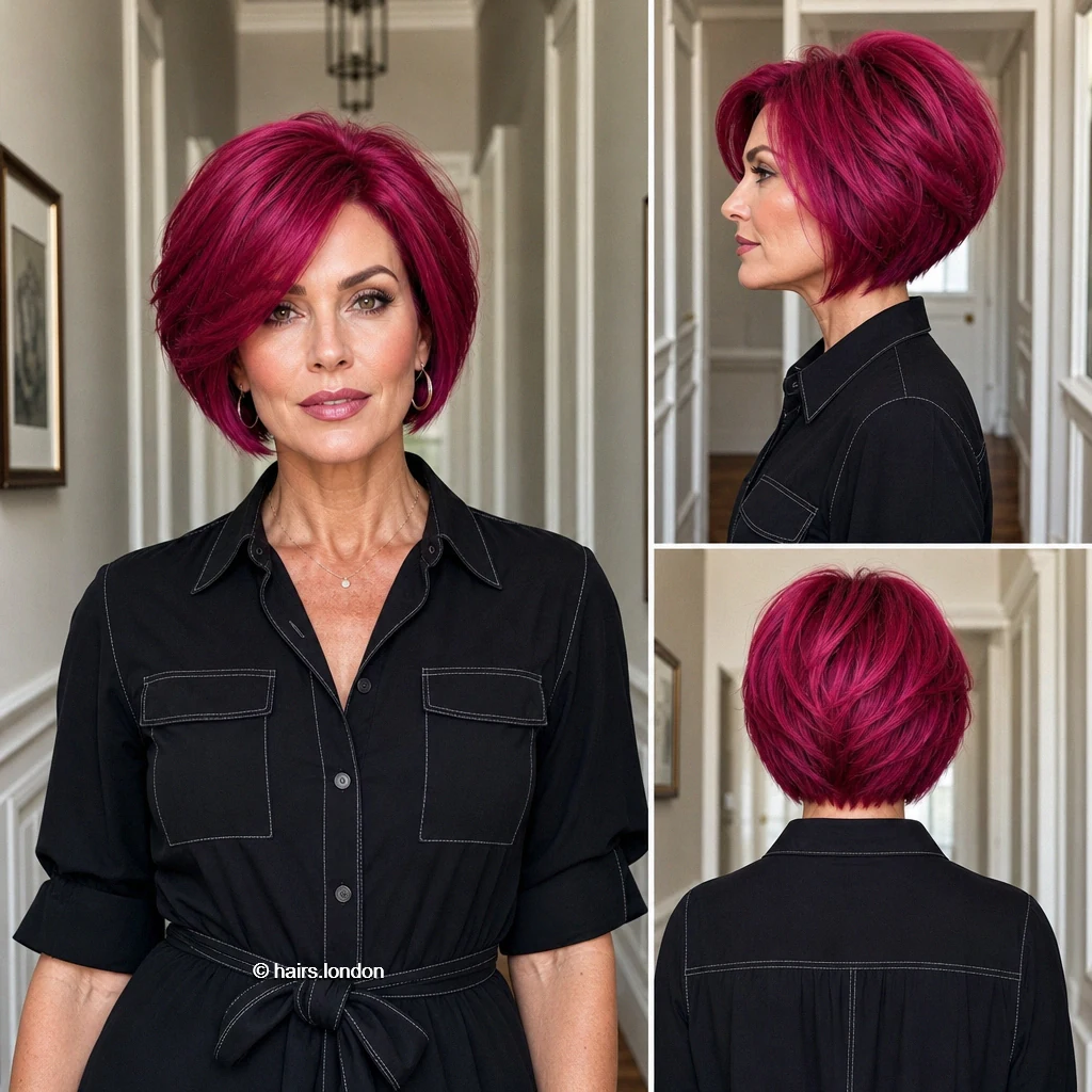 20 Magenta Bob Haircuts: Shapes from Blunt to Shaggy Magenta Graduated Bob