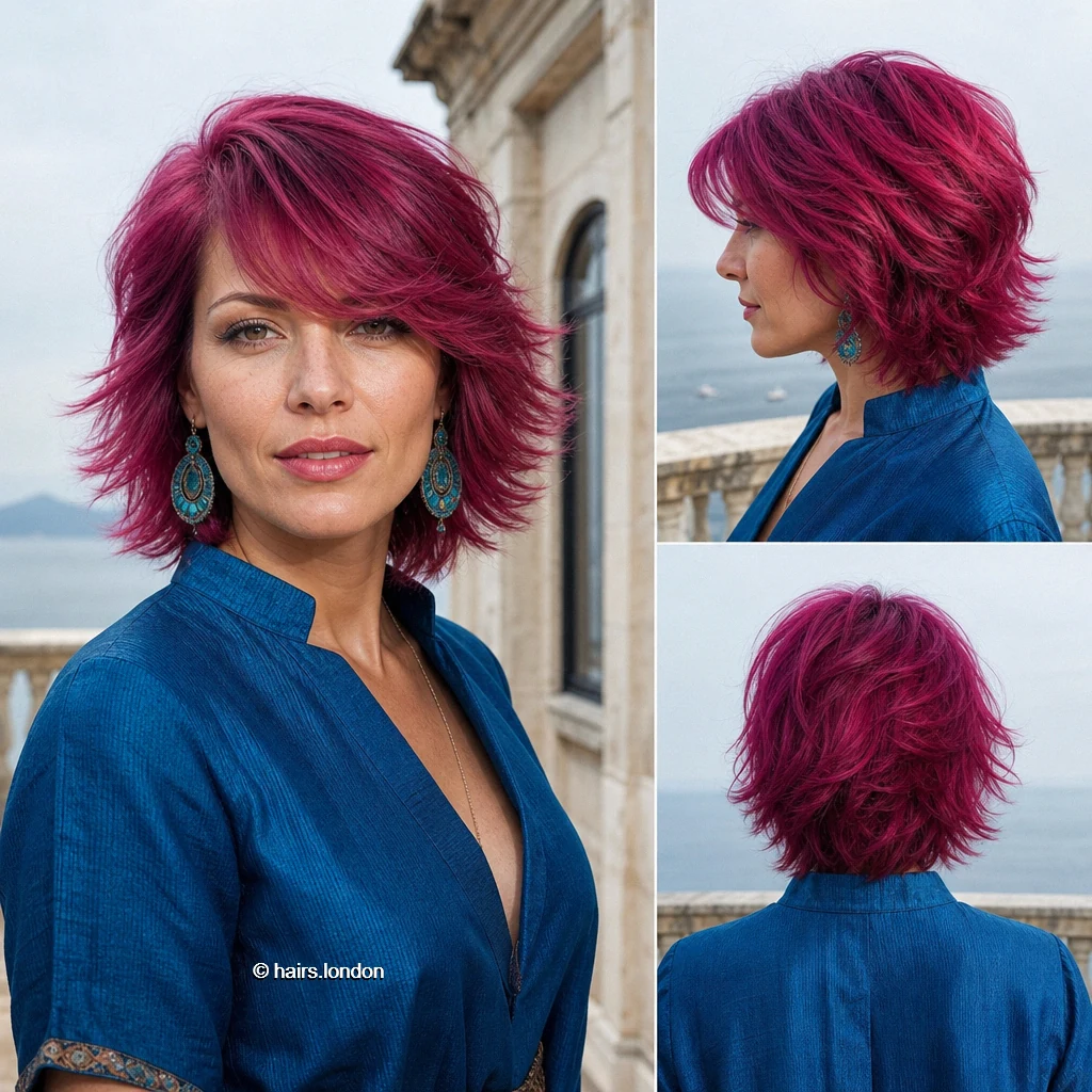 20 Magenta Bob Haircuts: Shapes from Blunt to Shaggy Magenta Shaggy Bob