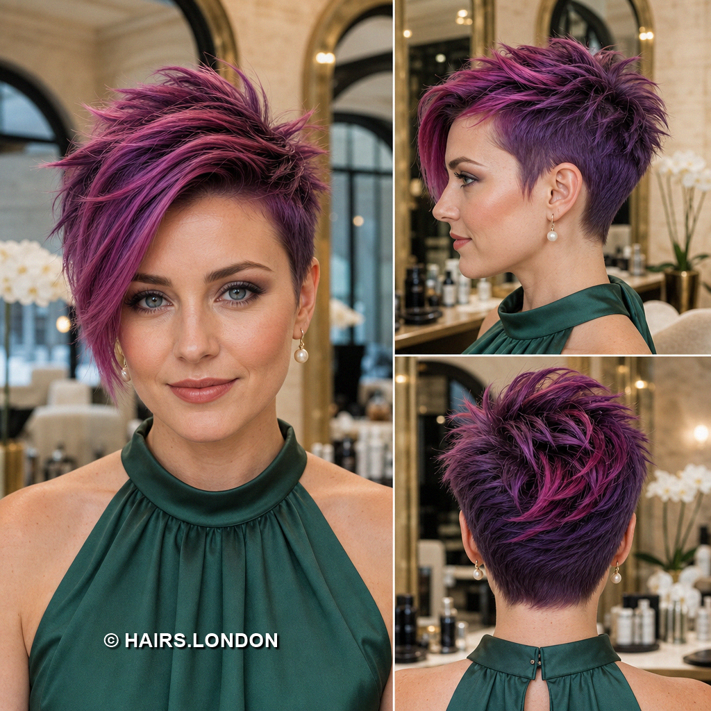 Magenta Spiky Pixie