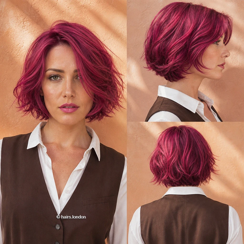 Magenta Sweeping Bob