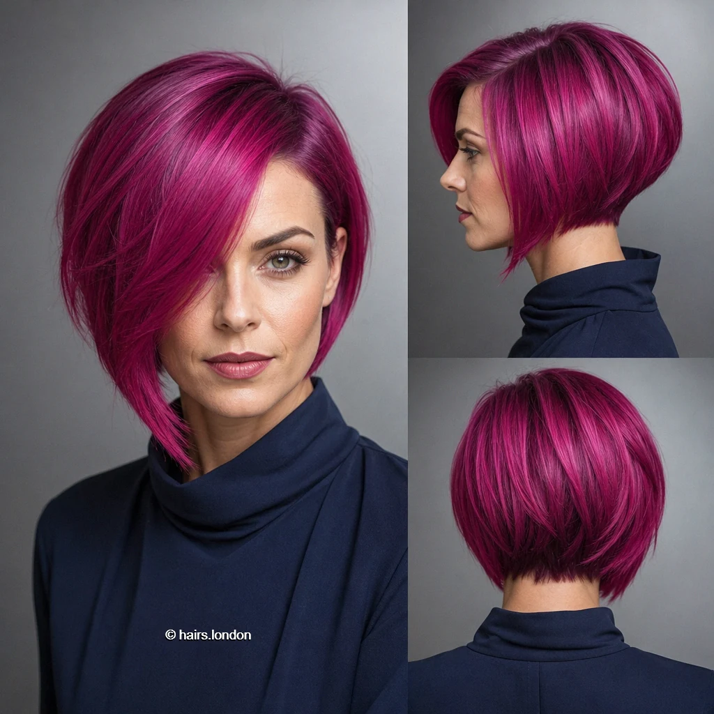 Magenta Sweeping Bob