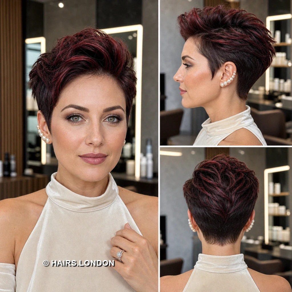 15 Burgundy Pixie Cuts with Swept Fringes and Textured Crowns Magenta Violet Lift