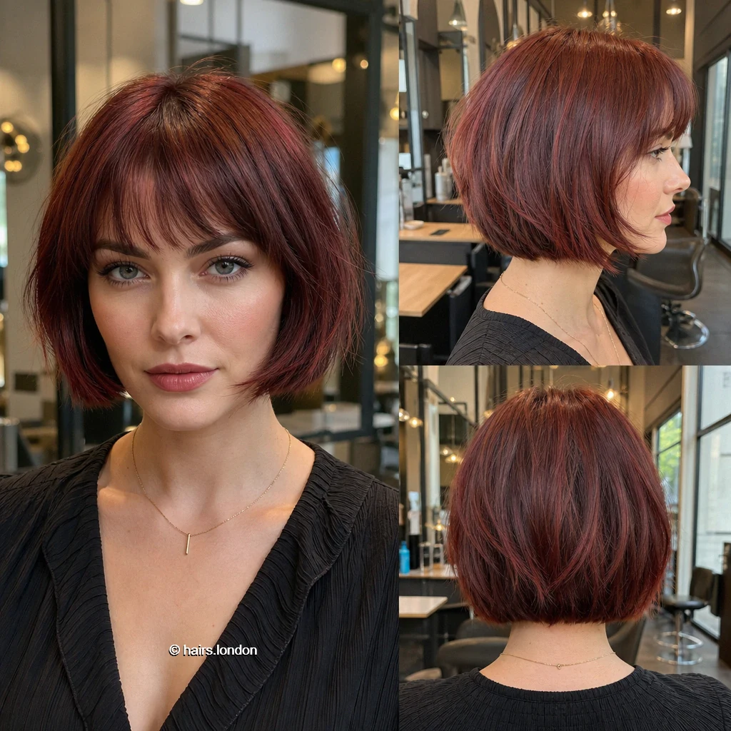 Mahogany Feathered Bob
