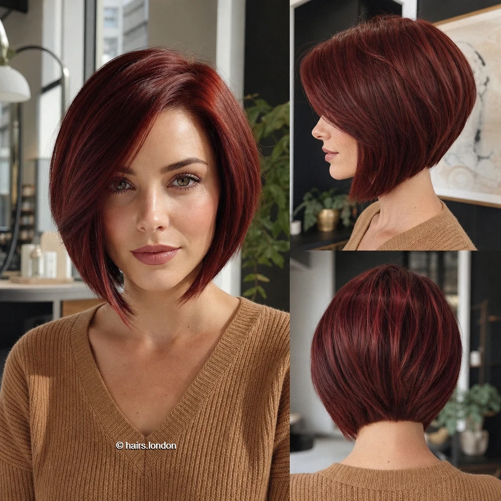 20 Red Bob Haircuts, From Sleek Chin-Length Shapes to Short Layered Cuts Mahogany Swept Bob
