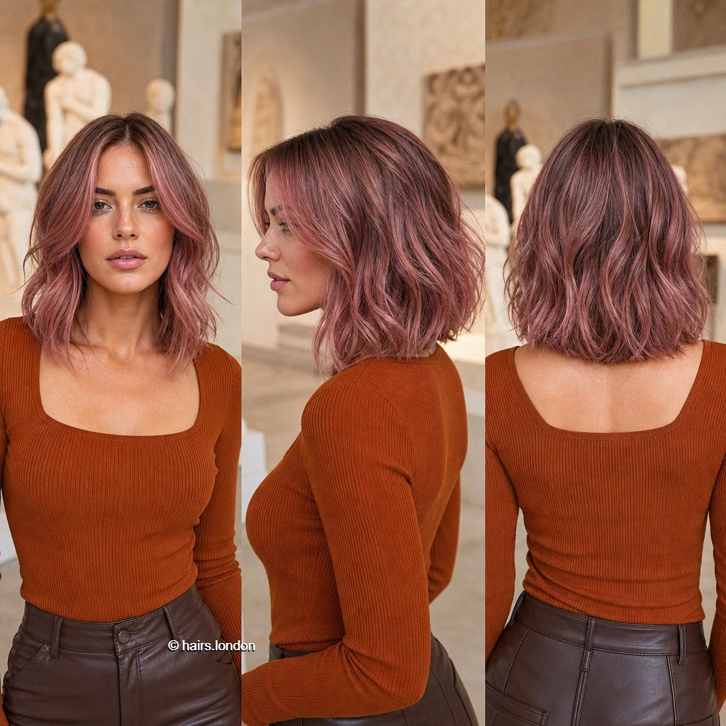 Mauve Wavy Lob