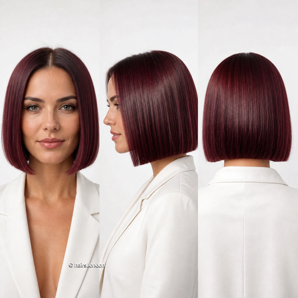 20 Red Bob Haircuts, From Sleek Chin-Length Shapes to Short Layered Cuts Merlot Blunt Bob