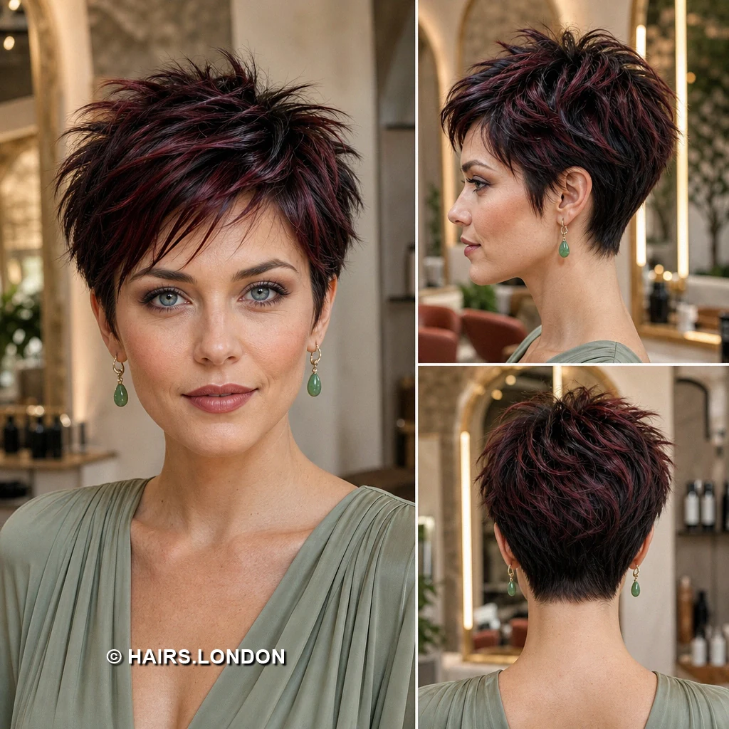 Merlot Curled Pixie