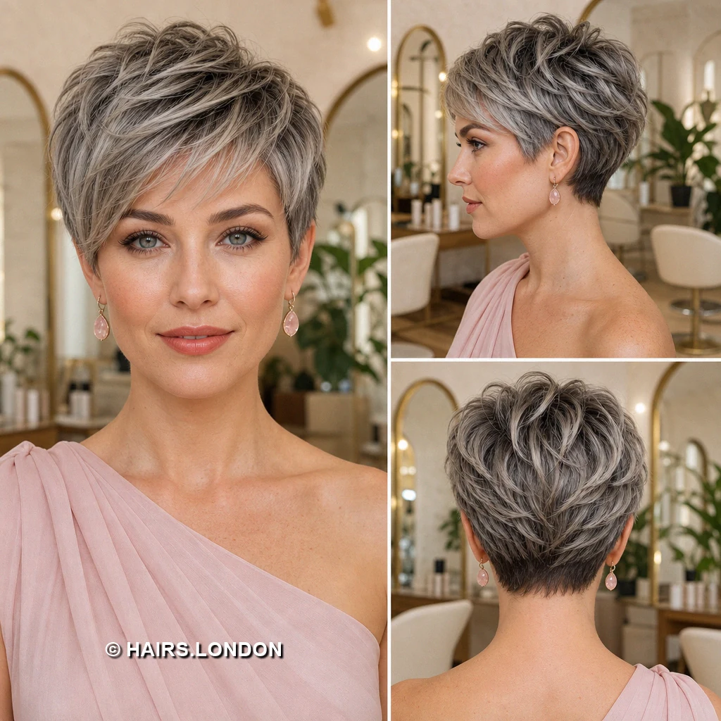 21 Silver Pixie Haircuts with Texture, Sweeping Fringes and Tapered Napes Mint Silver Waves