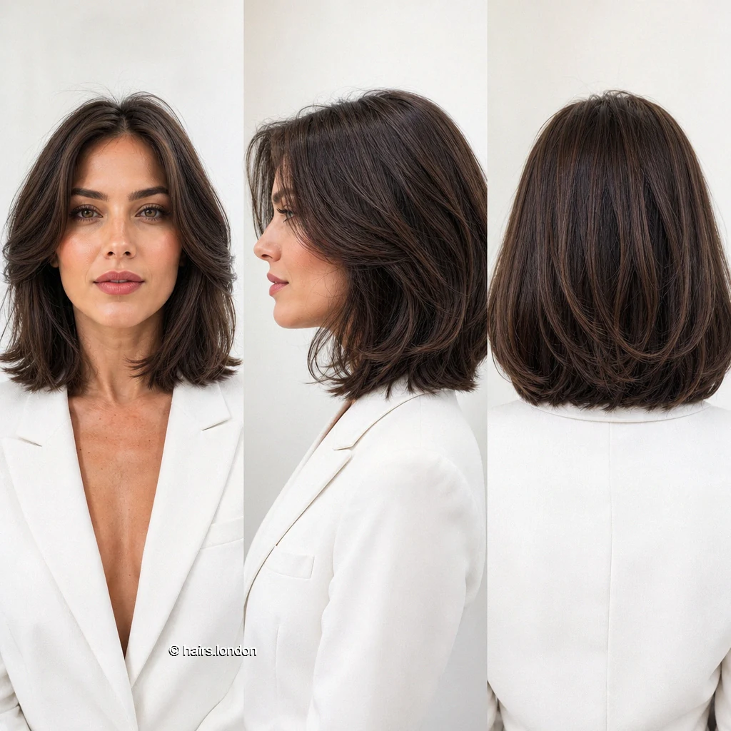 Mocha Feathered Bob